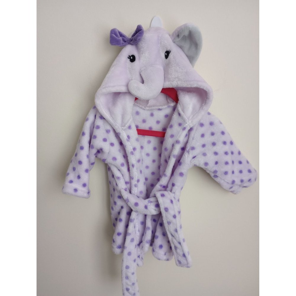 HB lavender Bath Robe size 0-9months